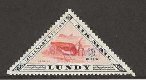Lundy 1954 9 puffin airmail LH VF