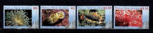 Papua New Guinea stamps #1300 - 1303, MNHOG, XF, full topical set, Marine Life