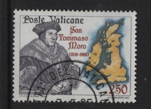 Vatican City  #755 cancelled  1985  St.  Thoma More  250 l