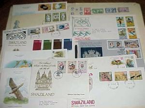 SWAZILAND  12 DIFF. FDC 1947-1989 CACHET ADDRESSED