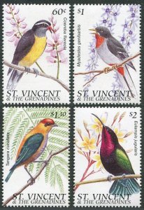 St Vincent 2286-2289,MNH. Michel 3571-3574. Birds 1996.