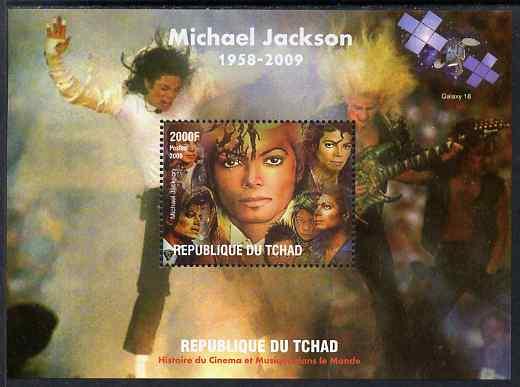 LABEL - Chad 2009 Michael Jackson #1 perf s/sheet unmount...