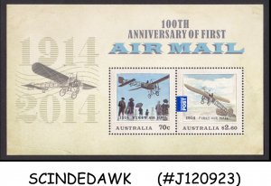 AUSTRALIA - 2014 100th ANNIV. OF FIRST AIR MAIL - MIN. SHEET MINT NH