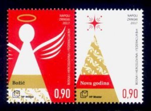 Bosnia & Herzegovina (Croat) Sc# 365 MNH Christmas / New Years (Pair)
