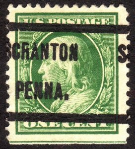 1910, US 1c, Franklin, Used, Jumbo, Sc 374