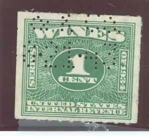 United States #RE85 Used Single (Perfin)