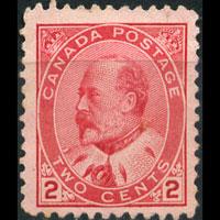 CANADA 1903 - Scott# 90 King 2c NH no gum