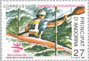 Andorra Spanish Post 1992 MNH Stamps Scott 219 Sport Olympic Games Canoeing