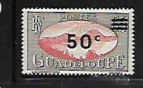 GUADELOUPE, 161, MINT HINGED, SAINTS ROADSTEAD, SURCHARGED