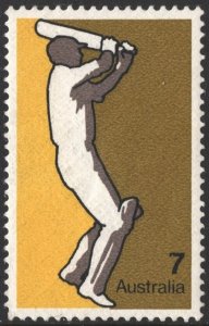 Australia SC#591 7¢ Non-Olympic Sports: Cricket (1974) MNH
