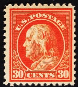 US # 516 30c Orange Red Franklin MINT NH  SCV $70