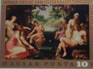 HUNGARY STAMP: 1970-SC#2030-DIANA & CALLISTO- FAMOUS PAINTING-MINT STAMP S/S