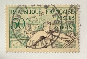 France 1953 Scott 704 used -  50fr, Sports,  Aviron, Rowing