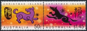 Christmas Island 2006 Year of the Dog Pair SG593-594 MNH