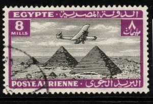 EGYPT SG201 1933 8m BLACK & VIOLET AIR STAMP USED