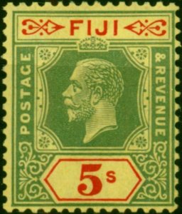 Fiji 1926 5s Green & Red-Pale Yellow SG241 Fine & Fresh LMM