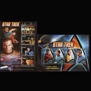 MALDIVES 2009 - Scott# 2971-2 Sheets-Star Trek NH