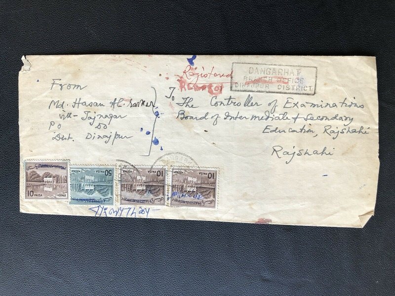 Bangladesh 1972 Cover post master provisional Manuscript ovpt On Pakistan