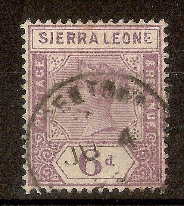 Sierra Leone 1897 6d SG49 Fine Used Cat£28