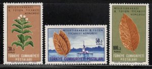 Turkey #B110-12 ~ Cplt Set of 3 ~ Tobacco~ Unused, LHM  (1965)