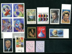 US 2007 Commemorative Year Set 117 stamps including 4 Sheets, Mint NH, see scans