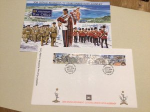 Alderney 30th Signal Regiment cover & mint never hinged stamps   A9407