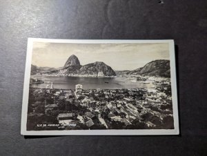 1939 Brazil RPPC Postcard Cover Rio De Janeiro to Dusseldorf Germany