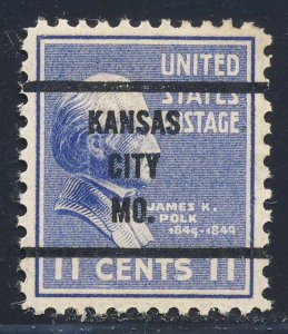 Kansas City MO, 816-63 Bureau Precancel, 11¢ Polk