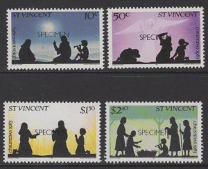 ST.VINCENT SG739/42s 1983 CHRISTMAS SPECIMEN MNH