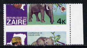 Zaire 1979 River Expedition 4k Elephant with horiz perfs ...