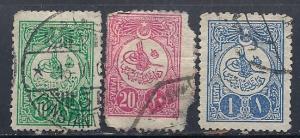 Turkey #152-154 (U) CV $1.50