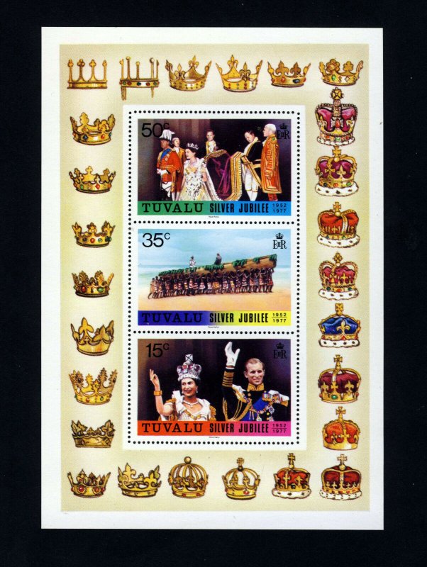 TUVALU Queen Elizabeth II 1977 The Silver Jubilee Mini-Sheet SG MS53 MNH