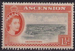 Ascension Island 1956 QE2 1 1/2d Georgetown MM SG 59 ( D1375 ) 