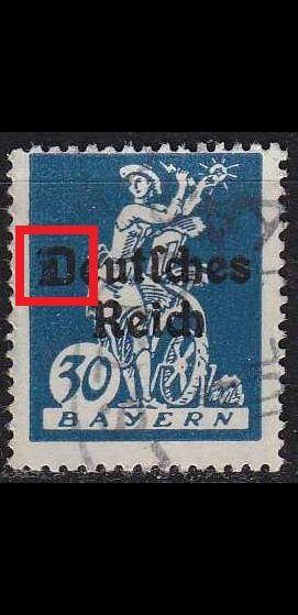 GERMANY REICH [1920] MiNr 0123 PF XI ( O/used ) [01] Plattenfehler