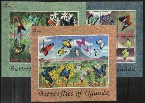 Uganda Stamp 1649-1651  - Butterflies