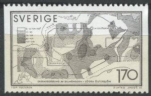 Sweden Sc#1302 MNH, 1.70k sepia, Marine Research (1979)