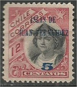 CHILE, 1910, MNH 5c on 12c  Surcharged. Scott 79