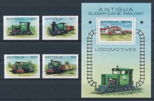 [114035] Antigua 1981 Railway trains Locomotives Sugar cane with Sheet MNH