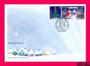 MOLDOVA 2007 Holiday Christmas Fur-tree Santa Claus Sc575-576 FDC