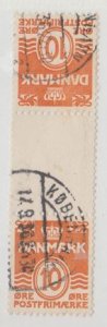 Denmark Scott #228a Stamp - Used Tete Beche Gutter Pair