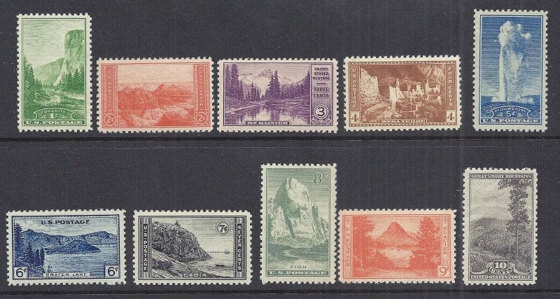 740 - 749 National Parks Series  MNH Complete Set