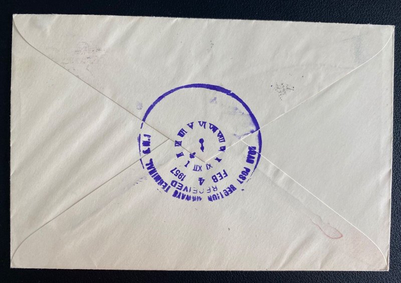 1957 Nairobi Kenya KUT First Flight Airmail Cover to England BOAC Comet Jet