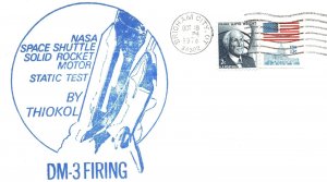 US EVENT CACHET COVER NASA SPACE SHUTTLE SOLID ROCKET MOTOR STATIC TEST 1978