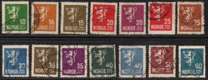 Norway Sc #115-128 Used