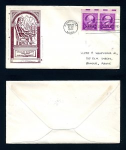 # 871 First Day Cover addressed with Harvard Stamp Club cachet dated 3-28-1940