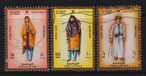 Oman 1989 Folk Costumes Used Values SG 363,364,372 SC 322,323,327