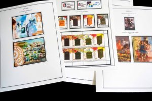 COLOR PRINTED GREECE 2011-2020 STAMP ALBUM PAGES (109 illustrated pages)