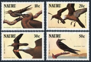 Nauru 313-316, MNH. Michel 312-315. John Audubon's birds 1985: Brown noody.