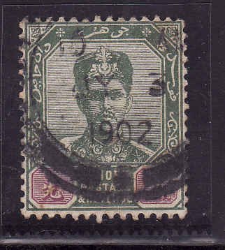 Malaya Johore-Sc#39-used-3c green & vio-1896-99-