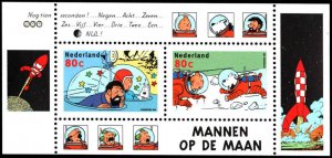 Netherland #1038, Complete Set, S/S Only, 1999, Space, Never Hinged